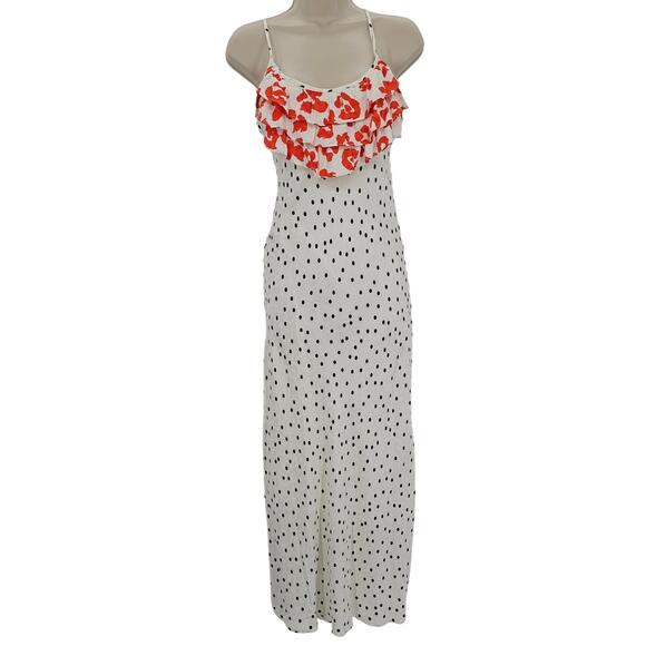 Rixo X Target Womans size XS Floral & White and Black Polka Dot Maxi Dress NEW - Picture 1 of 8